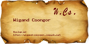 Wigand Csongor névjegykártya